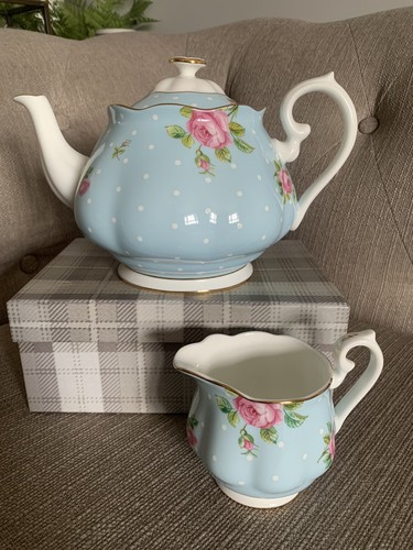 Royal albert polka blue tea - albert,