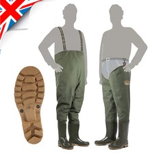 Strong PVC Chest Waders FISHING BOOTS // Anglers and Hunters Waterproof Trousers