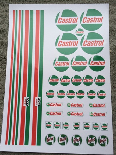 Castrol decals sticker sheet - decals,
