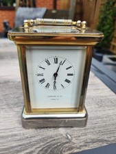 ENGLISH GARRARD & CO LONDON W1 Brass Carriage Clock Read Description