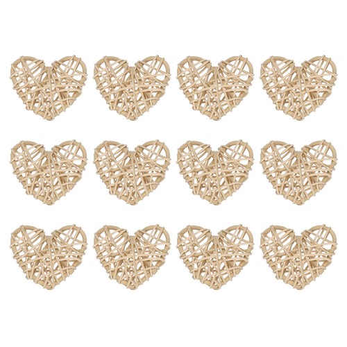 12pcs heart rattan - 12pcs,