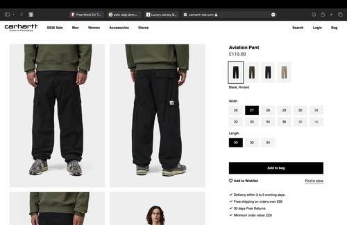 Carhartt wip aviation - carhartt,
