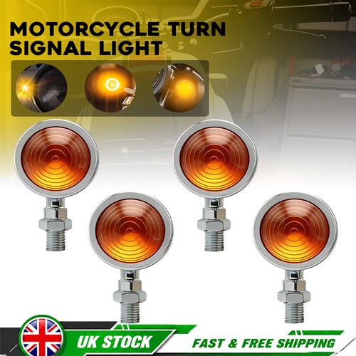 Motorcycle chrome bullet - 4x,