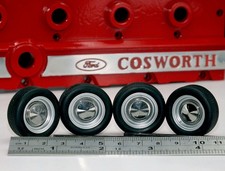 1:18 MCG MK1 Ford Lotus Cortina STEEL BANDED WHEELS with UPGRADED TYRES MODIFIED