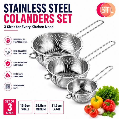 Stainless steel colander - stainless,