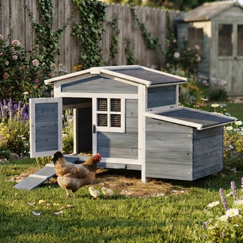 Outdoor chicken coop - coop, rabbit