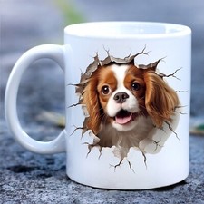 Pet Dog Mug, Cute Cartoon 3D Cavalier King Charles Spaniel - Ideal Gift