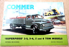 COMMER SUPERPOISE 2-3, 3-4, 5, 6 TON MODELS 1964 LORRY TRUCK SALES BROCHURE