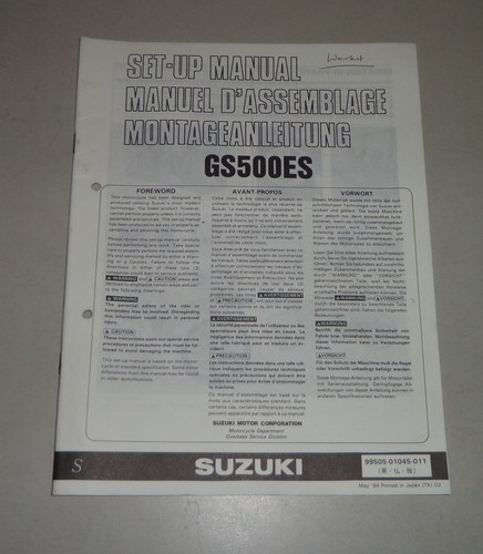 Set manual suzuki 500 - suzuki, gs