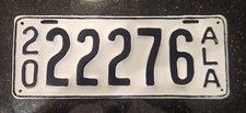 1920 Alabama AL ALA License