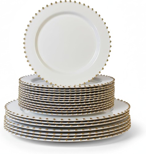 20pcs elegant plastic plate - elegant,