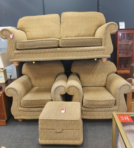 Cream patterned piece suite - cream,