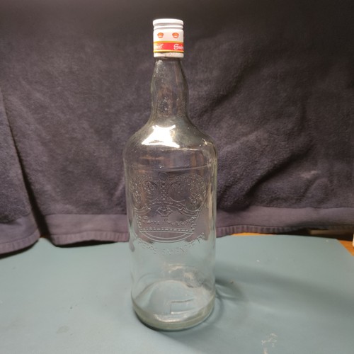 Vintage smirnoff glass bottle - glass,