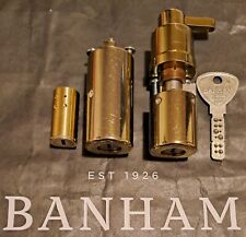 Banham L2000 & M2003 THUMBTURN Entrance Front Door Lock Cylinder Barrel Set 3key