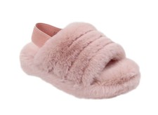 Girls Fluffy Slippers Mules