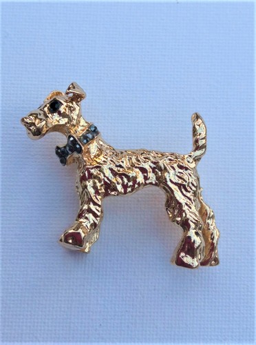 Airedale fox terrier - airedale/fox, brooch