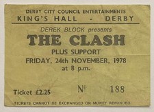 Clash Original Concert Ticket