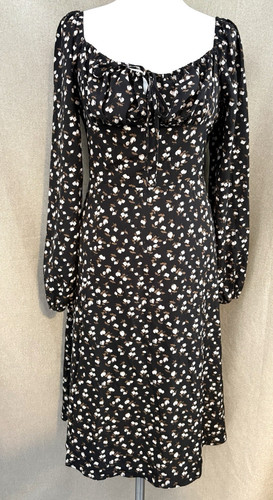 Shein black white - black, floral