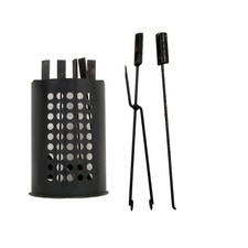  companion set wood burning stove fireplace shovel tongs brush and poker vintage