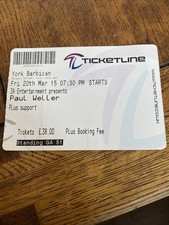 PAUL WELLER CONCERT TICKET