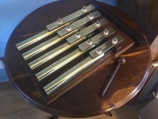 A BEAUTIFUL LARGE ANTIQUE GLOCKENSPIEL DINNER GONG, BRONZE & BRASS CIRCA- 1920.
