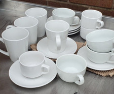 JOB LOT TEA & COFFEE CUPS, SAUCERS AND MUGS, BY SIMPLY, 17 PIECES, £25+VAT