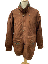 Woodland Leather Brown Suede Jacket Size XL Quilted Lining                   L13