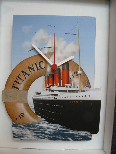 Titanic wall hanging clock - hanging, clock,