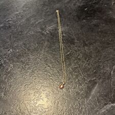 9ct Gold Natural Opal & Garnet Cluster Pendant Necklace 18" Fine Chain