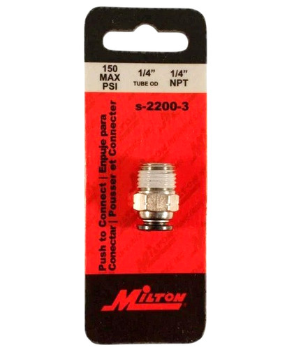 Male npt od push to - 1/4",