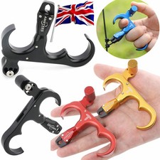 Compound Bow Release Aids 3 Finger Thumb Trigger Grip Archery Hunt Shooting