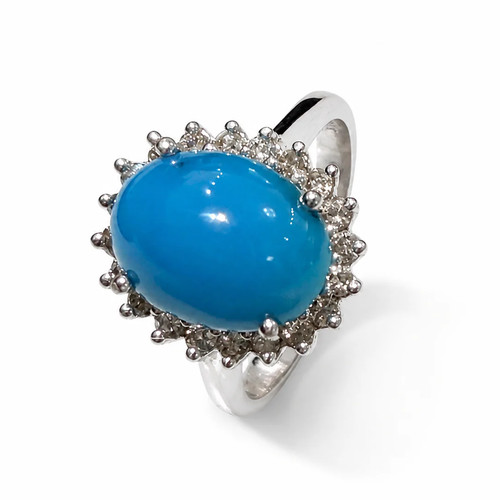 18k white gold oval - 18k,