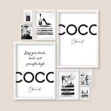 Fashion Quote Designer Book Black & White Wall Art Poster Posters Print  A3 A4