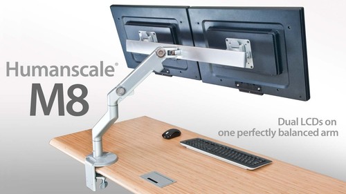 Humanscale dual monitor arm - m8,