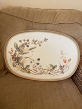 Vintage St Michael Harvest M & S Oval Melamine Large Tray Retro