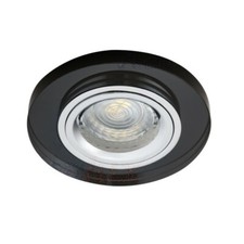 Kanlux Morta Black Glass Round Recessed  GU10 Ceiling  Spot Downlight