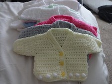 NEWBORN BOBBLE   CROCHET BABY CARDIGAN
