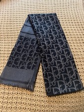 Women’s Dior Scarf Black And Grey Christmas Birthdays NEW