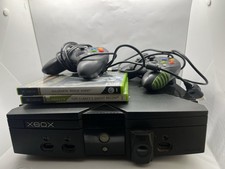 Microsoft Xbox Original Console Black Working 2 Game 2 Controllers Retro Gaming