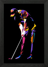 Golf Swing Artwork Framed Wall