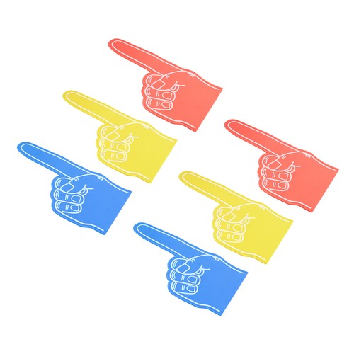 6pcs giant foam finger - foam, 18"