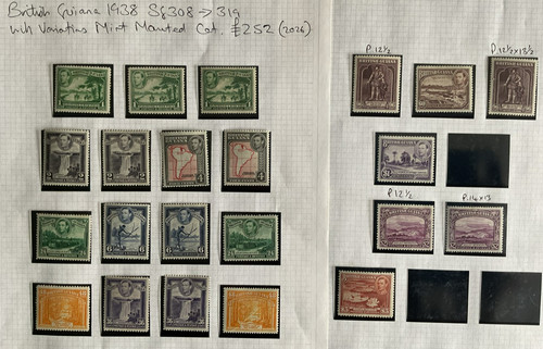 British guiana 1938 sg308 319 - guiana,