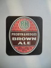MINT PROBYN & HEDGES BRIGHTON BROWN ALE BREWERY BEER BOTTLE LABEL