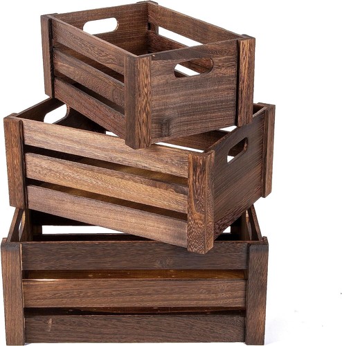Brown wooden crate - bh, cutout
