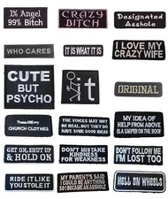 Words slogans Iron On Biker