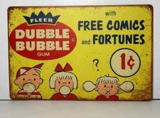 TIN SIGN Double Bubble Gum Sign Vintage Look Retro Metal Tin Sign Gum Décor