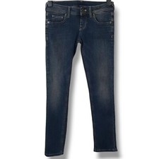 Freesoul Womens Skinny Jeans Blue W25 L32 Stretch Low Rise Zip Fly