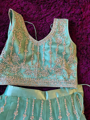 Girls light blue embroidered - light,