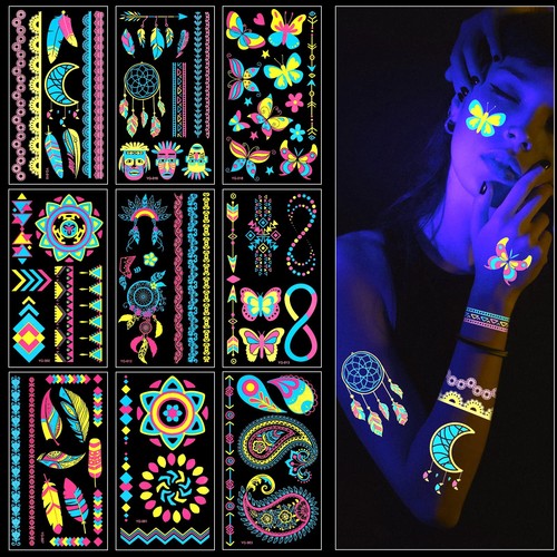 Acwoo neon temporary tattoo - neon,