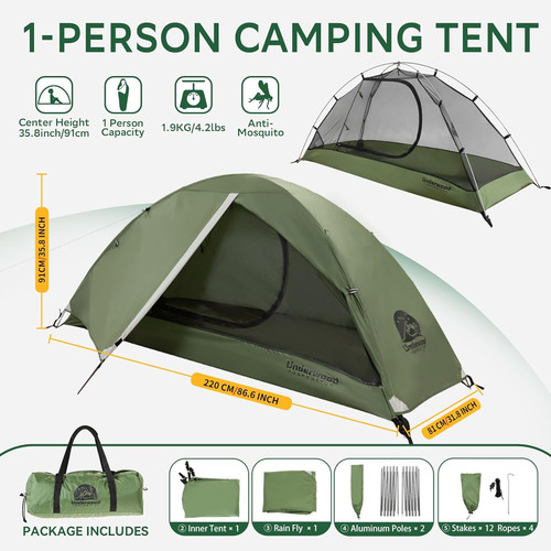 Man backpacking tent - 1/2,